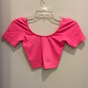 Emma and Sam LF pink crop top